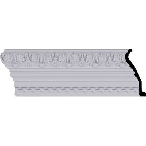 Ekena Millwork 5 7/8"H x 2 5/8"P x 6 3/8"F x 94 1/2"L, (4" Repeat) Loera with Rope Moulding MLD06X03X06LO - main